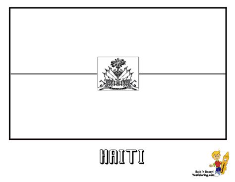flag of haiti coloring page